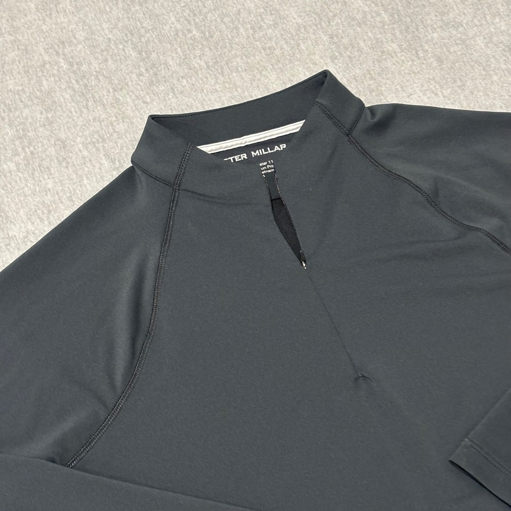 Peter Millar Womens XL Black Quarter Zip Pullover UPF 50 ADS StormTech LE0EK43
